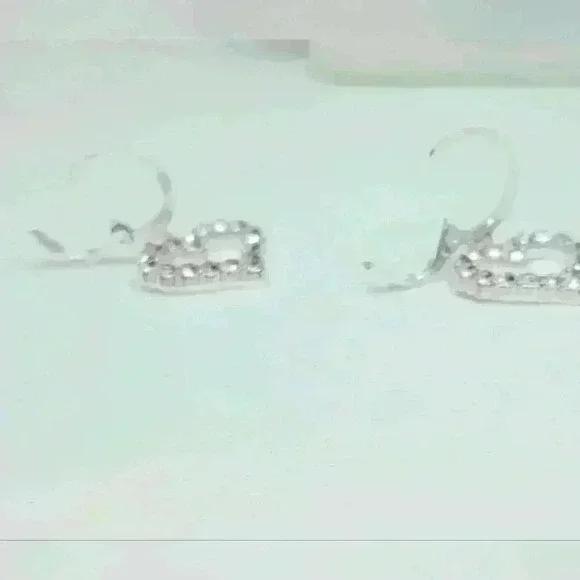 NWOT Gorgeous Shiny Heart Shaped Rhinestone Necklace, Earrings and Brace… - Picture 3 of 6